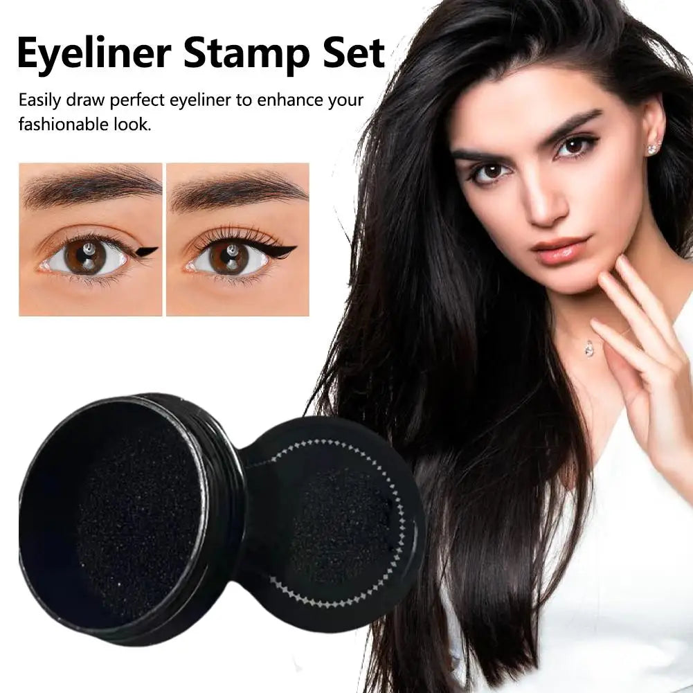 Double-Ended Eyeliner Stamp & Stencil Set – Waterproof Makeup