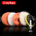 6-Piece Car Polishing Foam Pad Kit | 3/4/5 Inch Buffer Pads