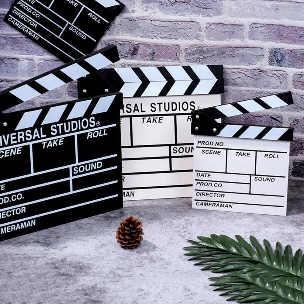 Wooden Director Clapperboard | Film Slate Photography Prop 30x27cm