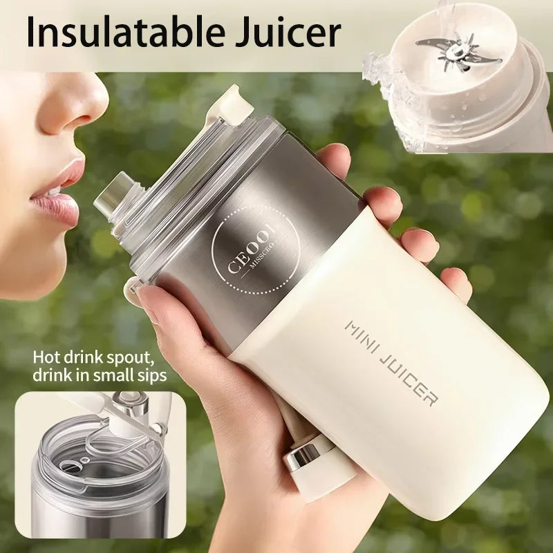 URGGU 350ml Portable Blender – 26-Blade USB Rechargeable