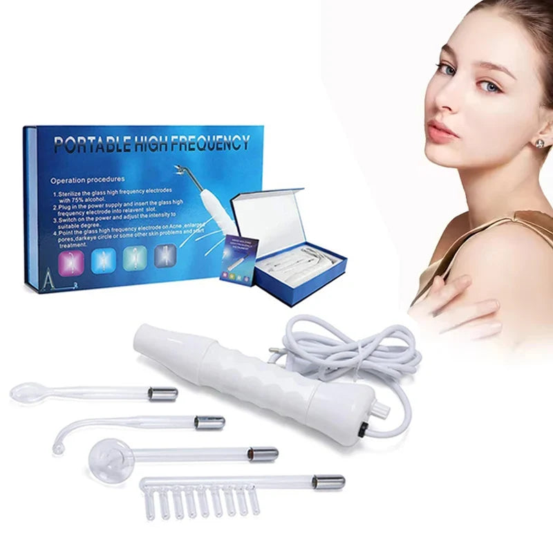 High-Frequency Facial Wand | 4-Electrode Argon Phototherapy Device
