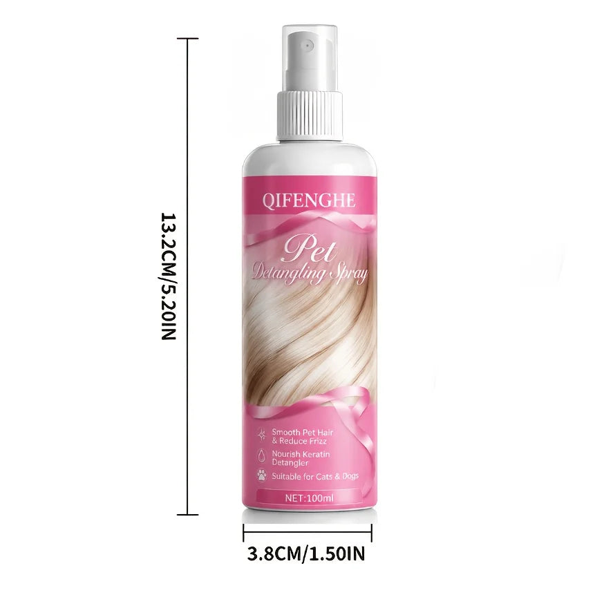 Pet Smoothing Detangling Spray 3.38oz – Safe for Dogs & Cats
