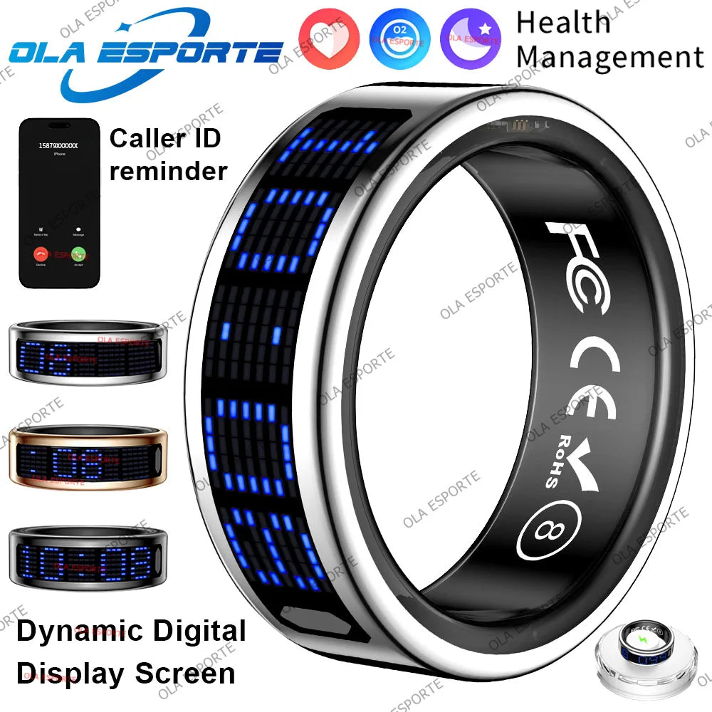Smart Ring LED | Heart Rate, SpO2, Sleep & Steps Tracker