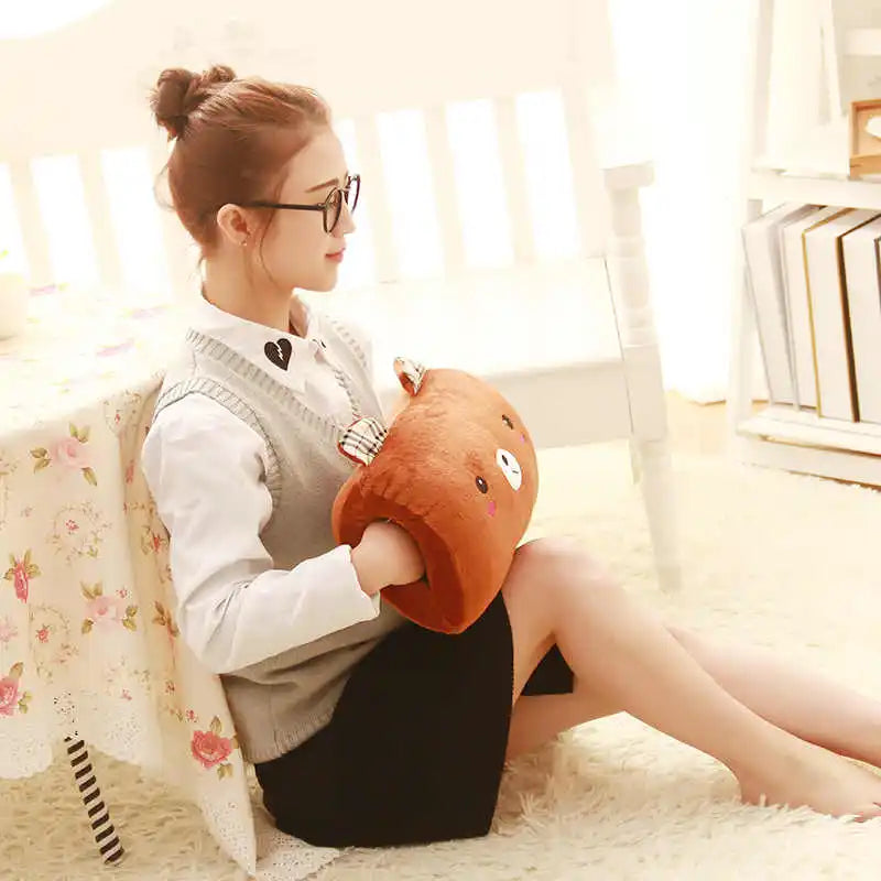Soft Plush Hand Warmer Pillow – Kids Cartoon Stuffed Animal Cushion