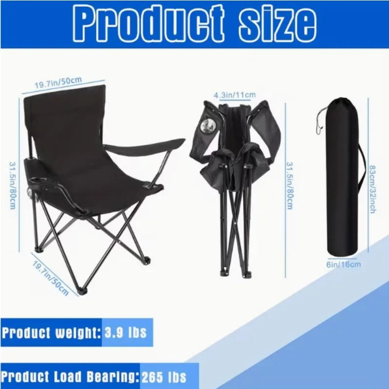 Portable Folding Camping Chair – Lightweight Aluminum Stool