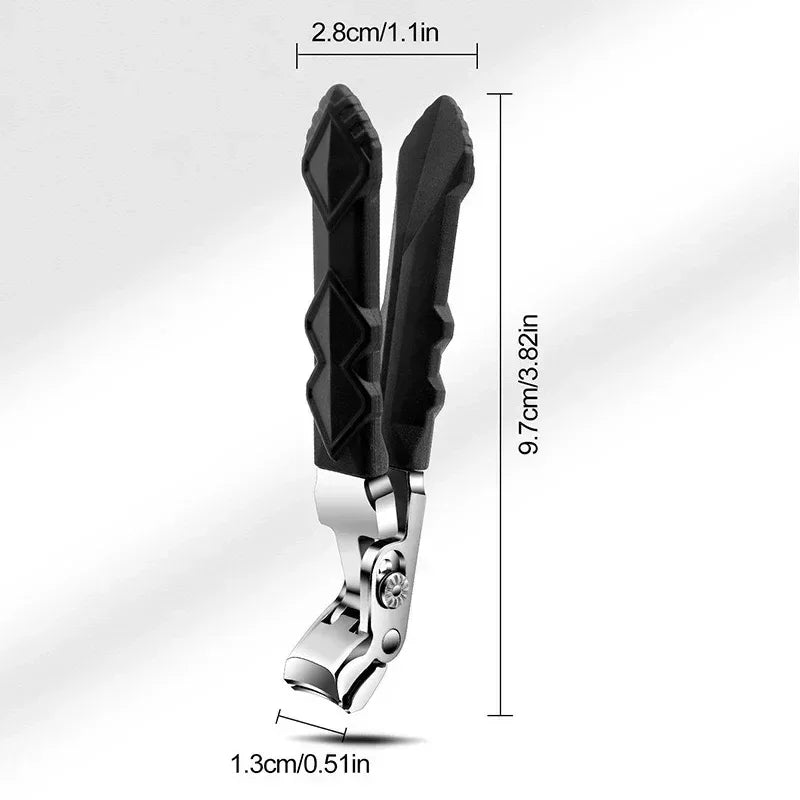 Anti-Splash Heavy-Duty Nail Clippers – Stainless Steel Manicure Tool
