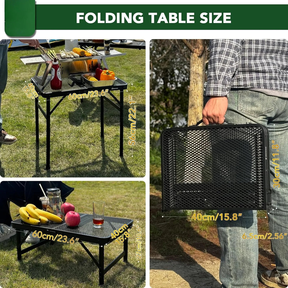 Aluminum Folding Camping Table | Height Adjustable & Portable