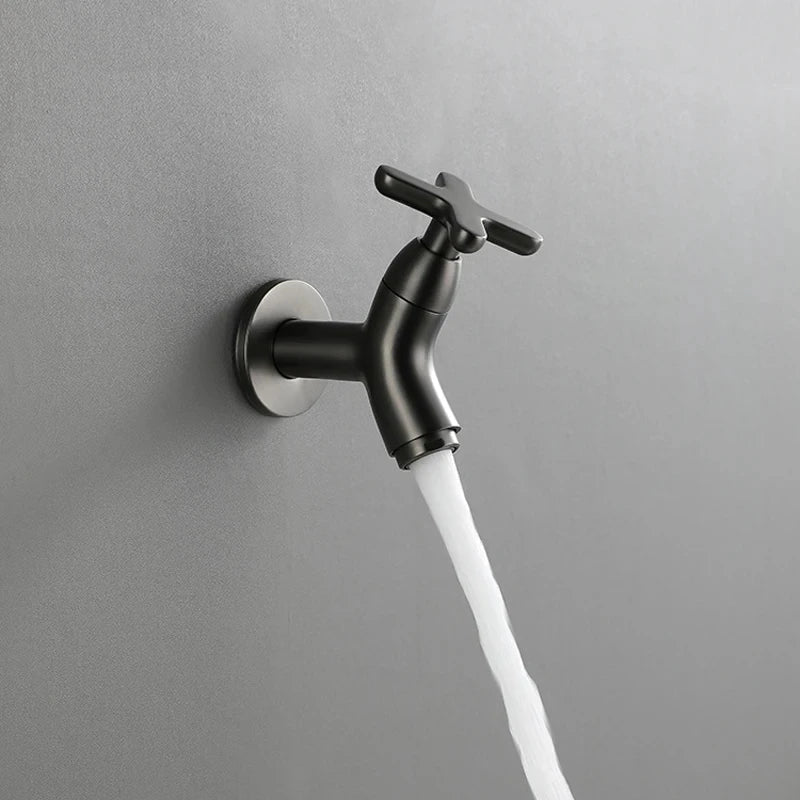 Wall Mount Brass Basin Faucet | Single Cold Water Tap