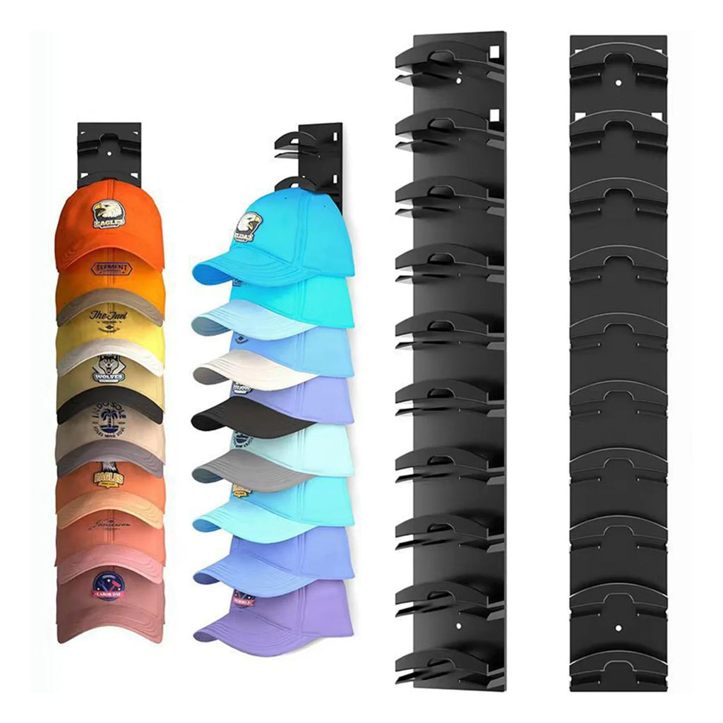 Wall Mounted Hat Rack 10-Grid | Baseball Cap Organizer