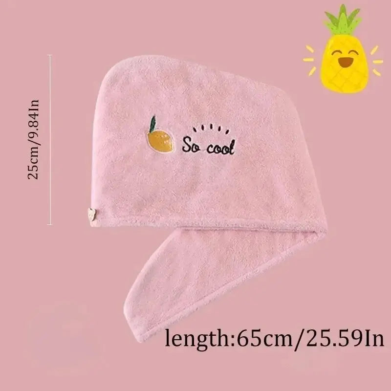 Quick-Dry Microfiber Hair Towel Wrap Bonnet | Women & Girls