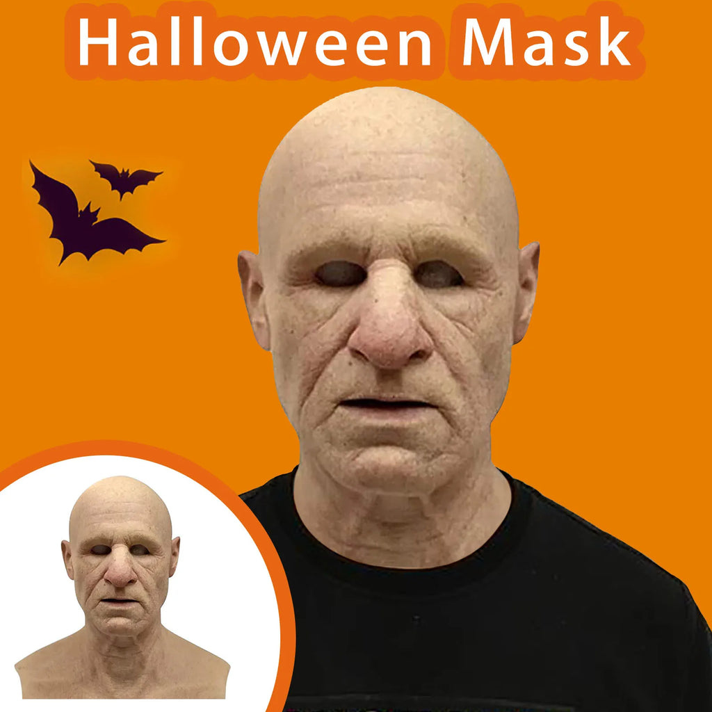 Grandpa Grandma Full Head Latex Mask – Halloween Cosplay Prop