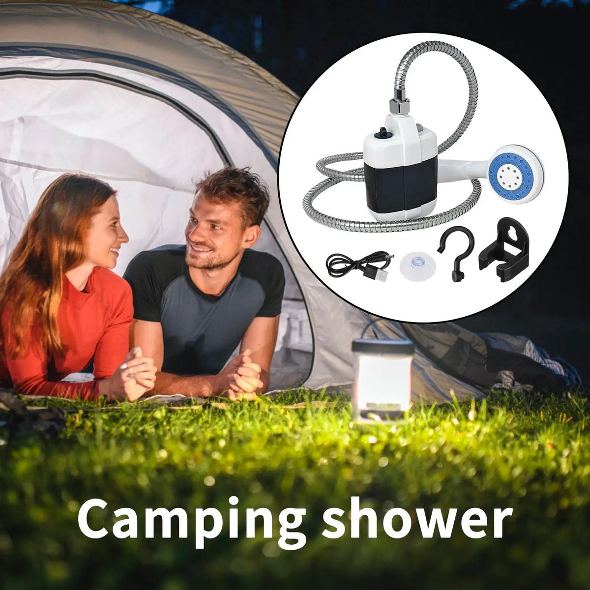 Camping Shower Rechargeable Outdoor Handheld Pet Washing Device