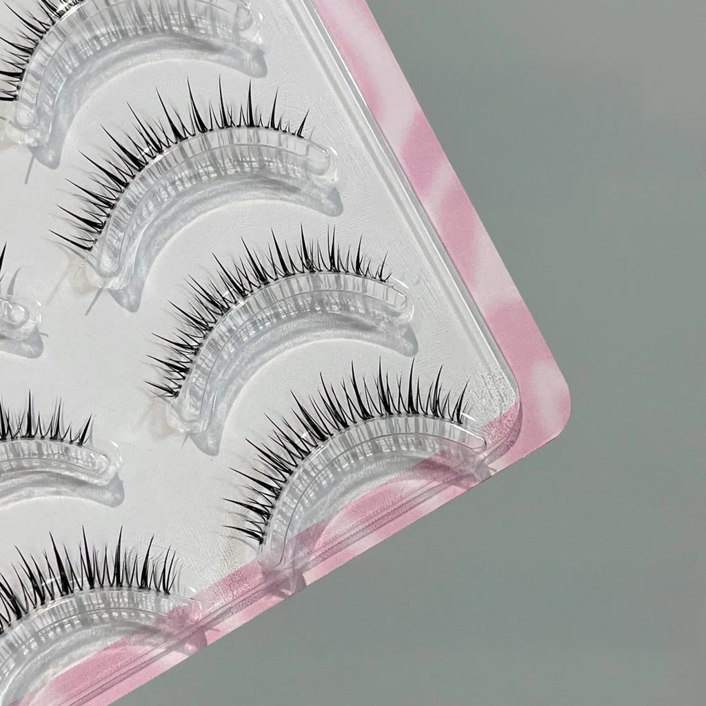 Natural Wispy Strip False Eyelashes – 5 Pairs DIY Lash Set
