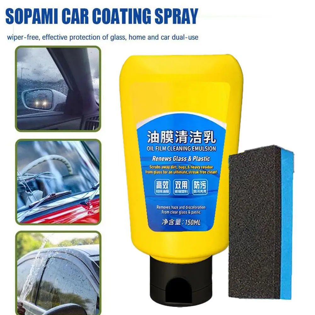 Car Glass Oil Film Remover Polishing Composite Windshield Wiper Clear