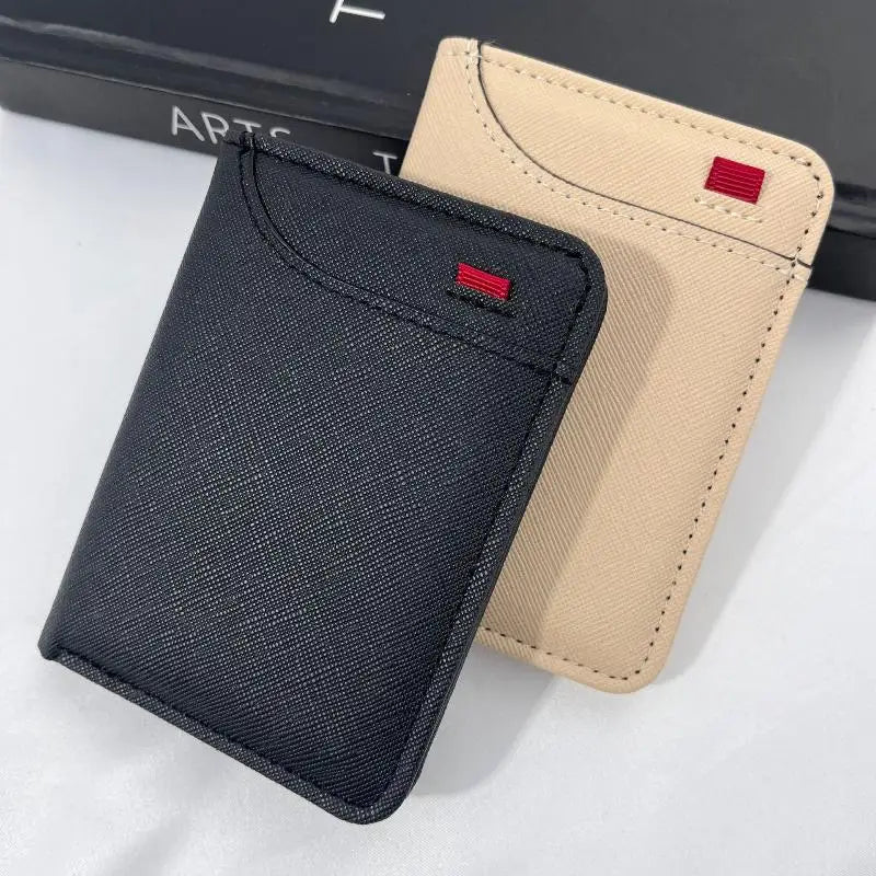 Men's Slim Bifold PU Leather Wallet – Card & Cash Holder