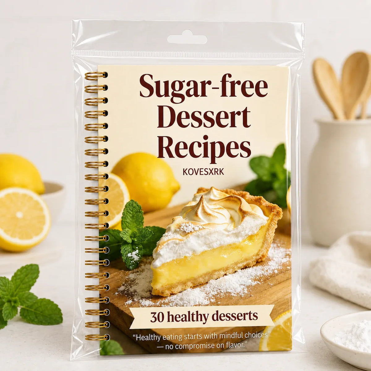 Sugar-free Dessert Recipes A5 Spiral Guide 30 Healthy Desserts 30-Day
