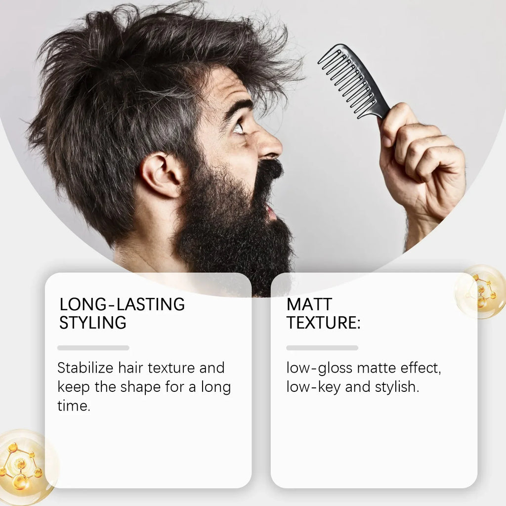 HOEGOA Men's Hair Clay – Strong Hold Matte Finish Styling Mud