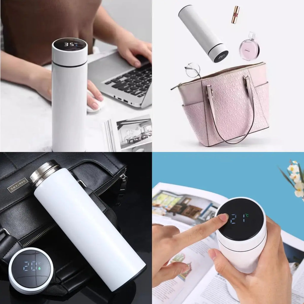 500ml Vacuum Thermos Bottle | Temperature Display | Stainless
