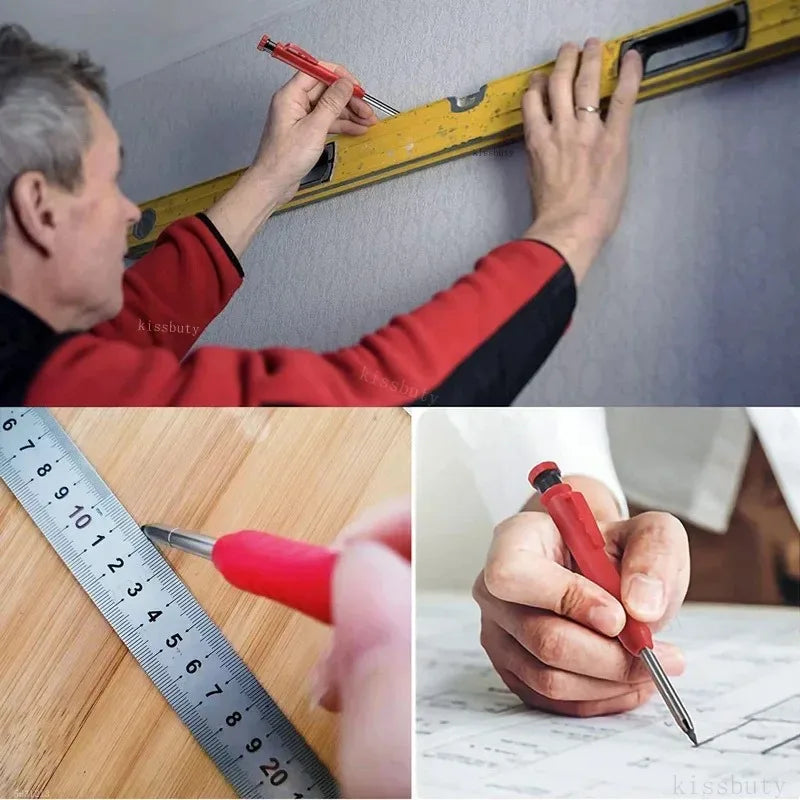 Carpenter Mechanical Pencil & Sharpener – 2.8mm 3 Color Refills
