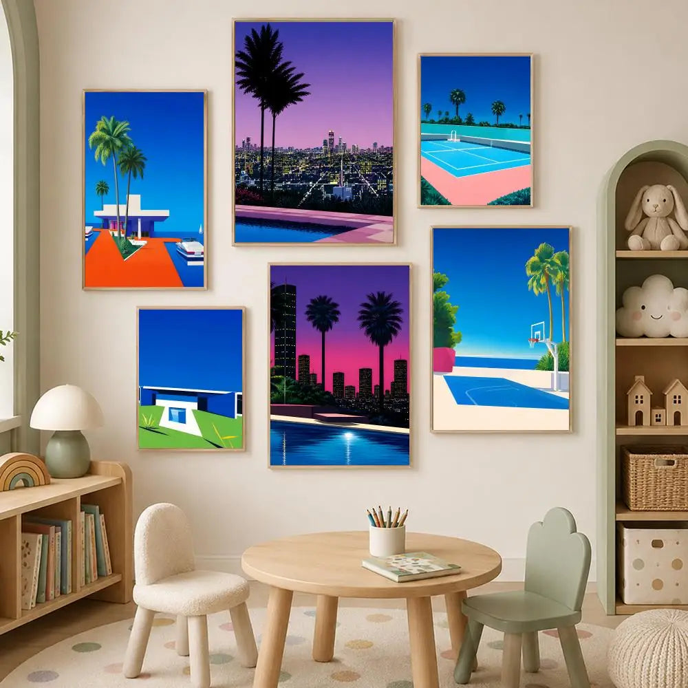 Hiroshi Nagai Art Poster – Self-Stick Waterproof Wall Decor