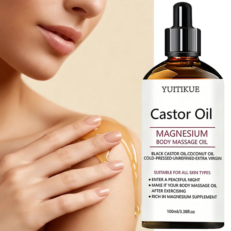 YUITIKUE Castor Oil Magnesium Body Massage Oil 100ml