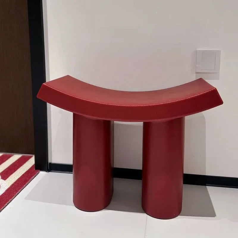 Nordic Minimalist Plastic Low Stool – Modern Home Entry Seat
