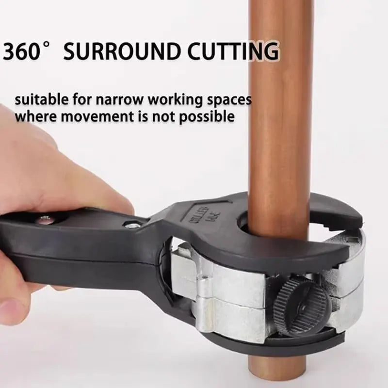 Ratcheting Pipe Cutter 8–29mm | Steel, Copper & Aluminum Tubes