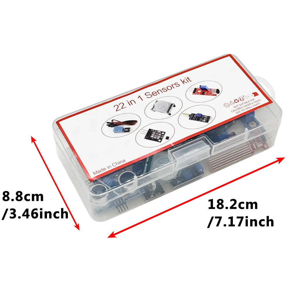 22-in-1 Sensor Modules Starter Kit for Arduino & Raspberry Pi Pico
