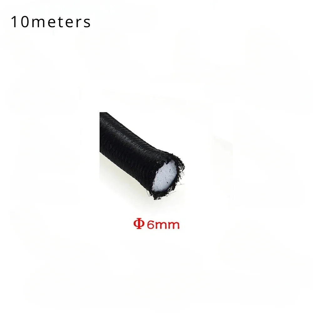 Black Elastic Bands 10M Polyester – Sewing DIY Craft Rope