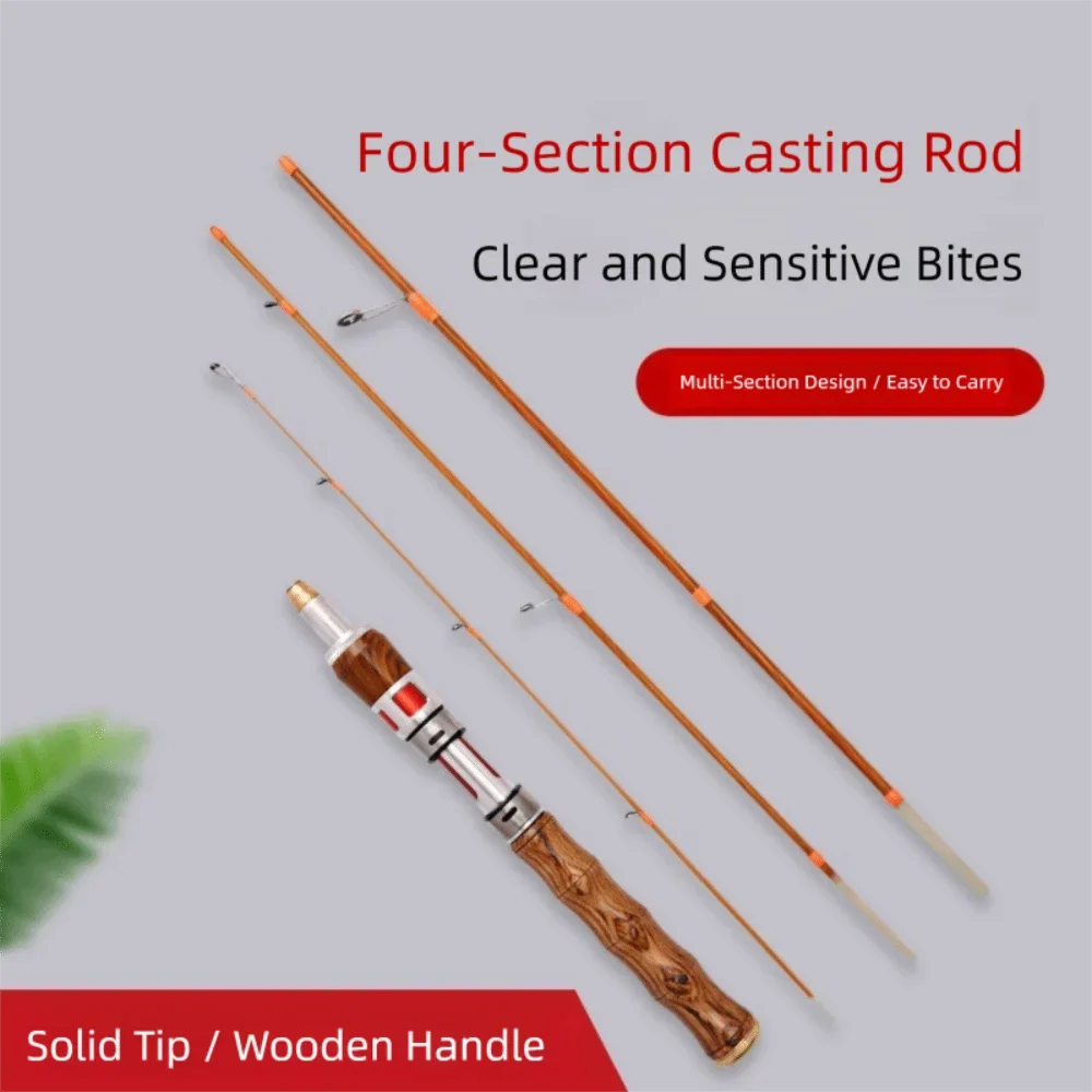 1.4m Carbon Fiber Spinning Travel Rod – 4-Section UL Fishing Pole
