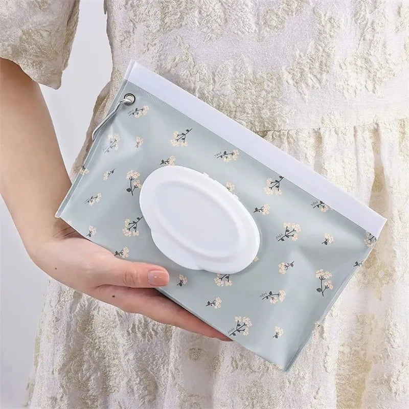 5-Pack Portable Baby Wet Wipe Pouch Reusable Refillable Case