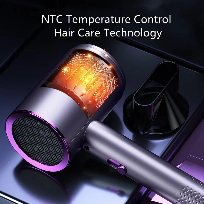URGGU Portable Negative Ion Hair Dryer – Low Noise, Fast Dry