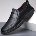 Men's Slip-On Leather Loafers – Lightweight Driving Shoes