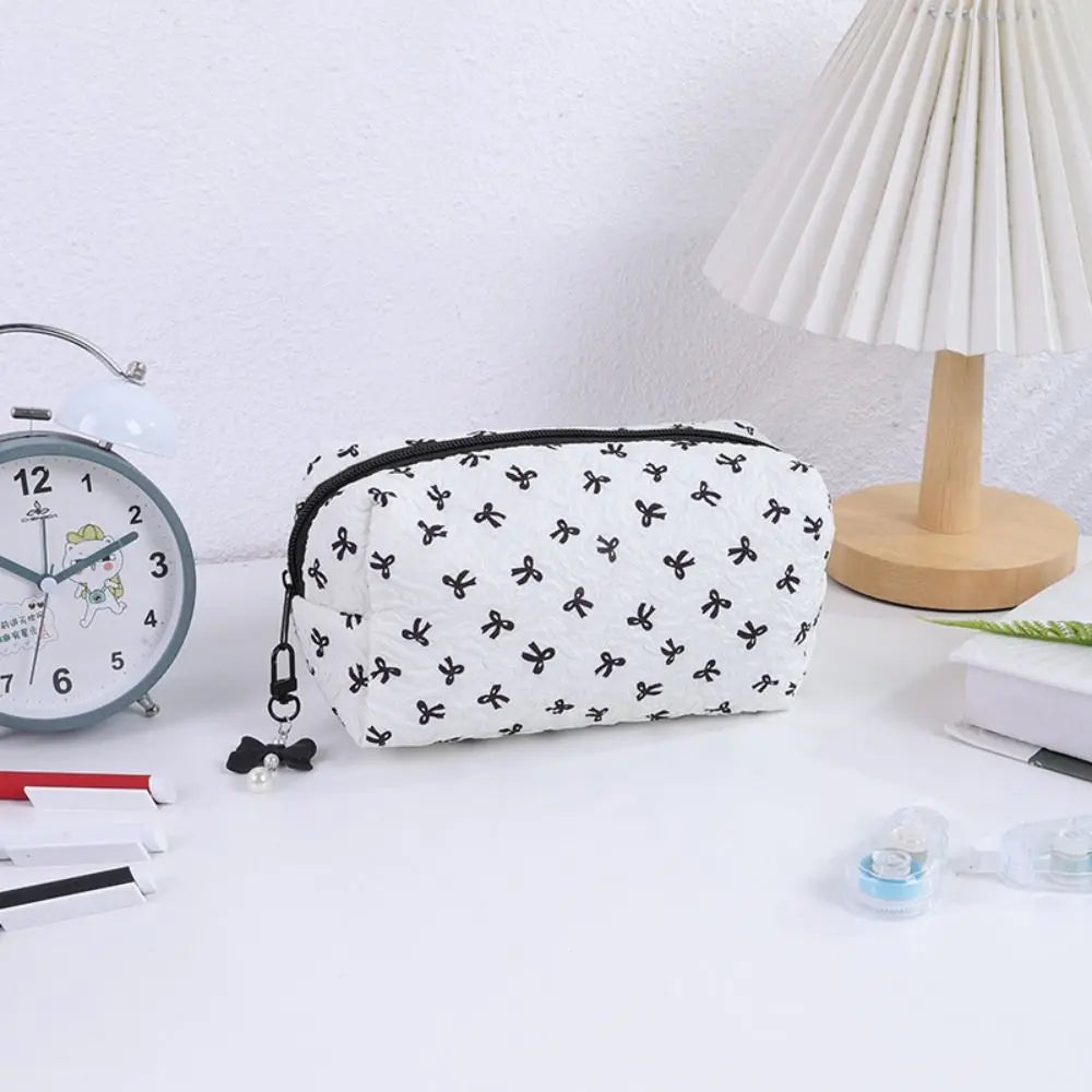 Bowknot Pencil Case – Large Capacity Pen & Cosmetic Bag