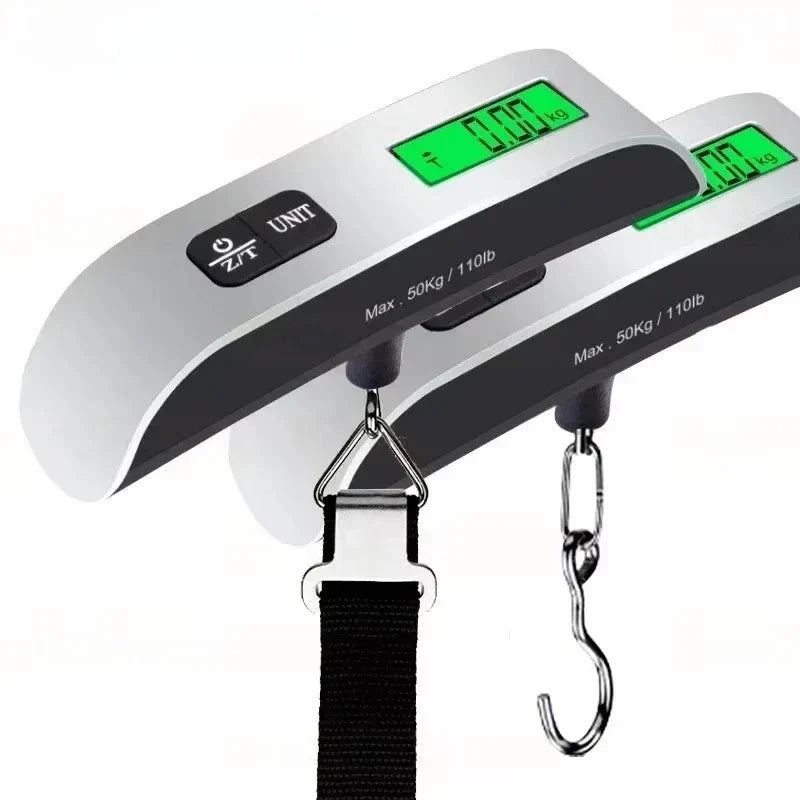 50kg/110lb Digital Hanging Luggage Scale | Portable Travel Scale