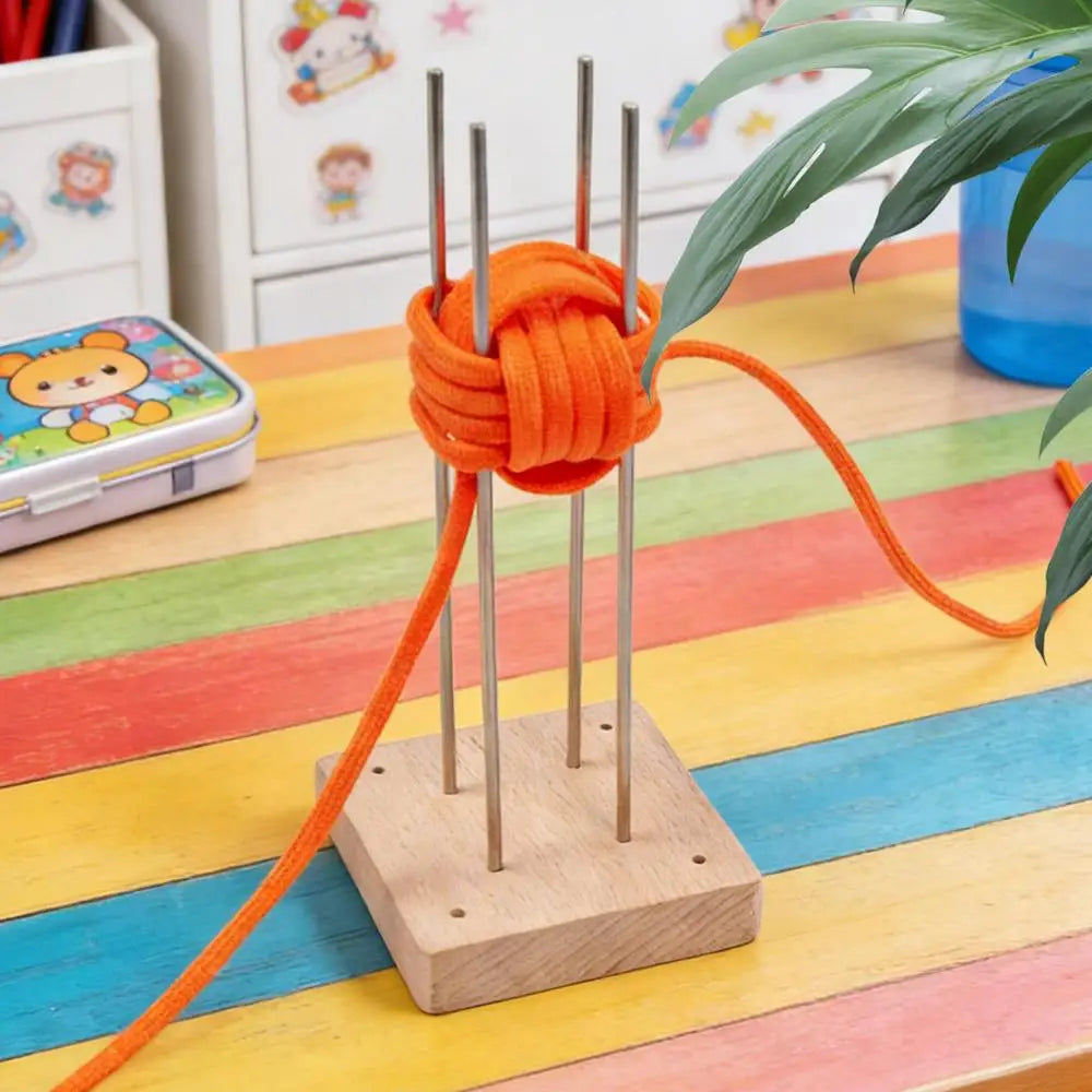 Monkey Fist Jig – Wooden Paracord Knot Tool with Steel Pins