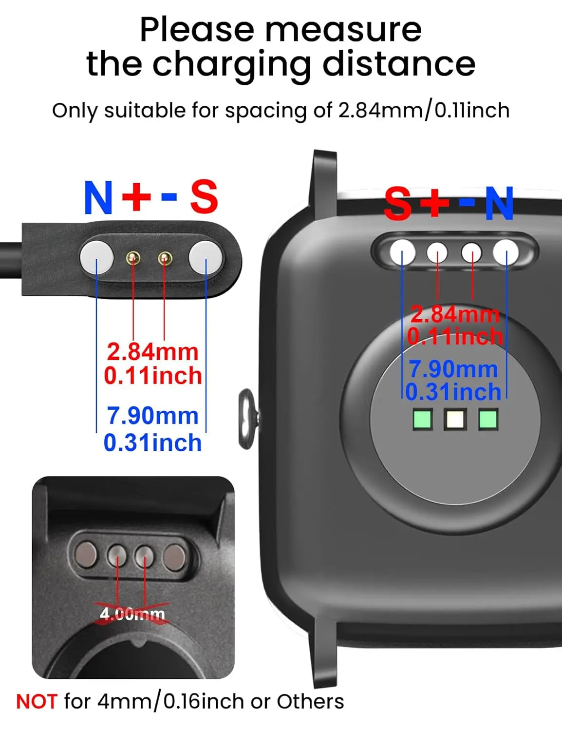 USB Magnetic Smart Watch Charger – SKG Letsfit UMIDIGI Cubitt