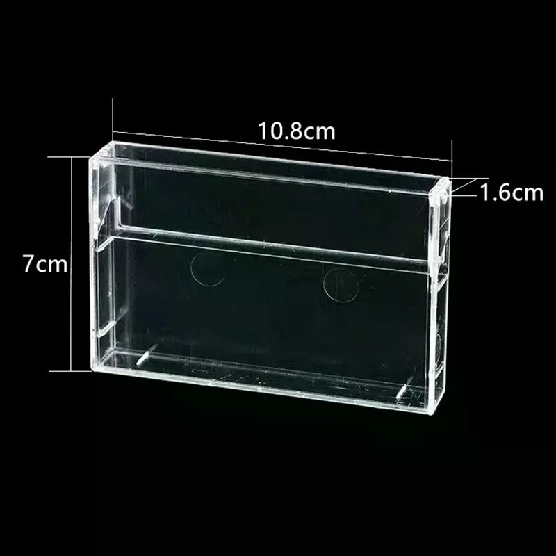 Cassette Tape Transparent Storage Box Audio Magnetic Recording Blank