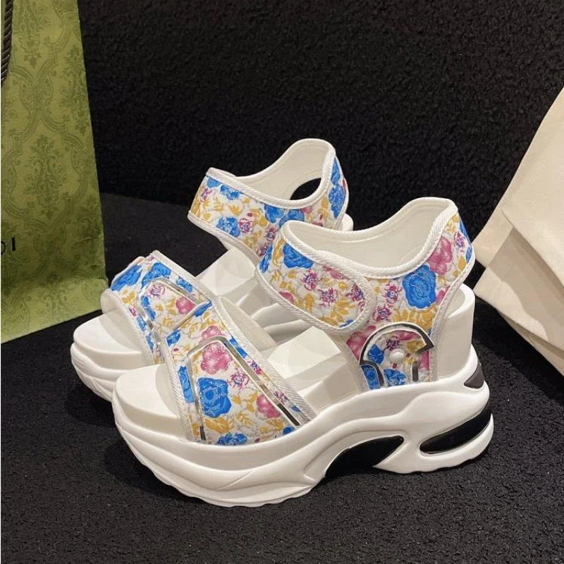 Women's Platform Wedge Sandals – Peep Toe High Heel Summer