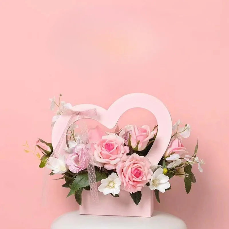 6-Pack Embossed Kraft Paper Gift Bags – Flower Tote Bags