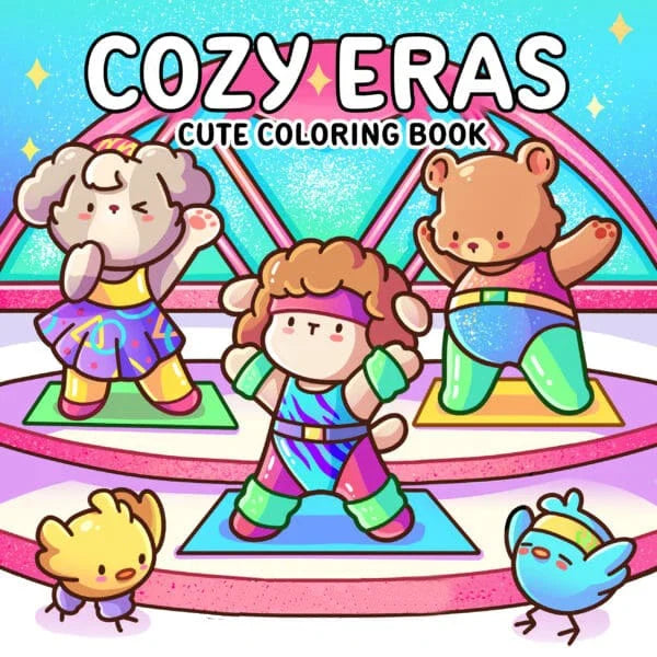 COZY ERAS Cute Coloring Books Stress Relief Relaxation Perfect Gifts