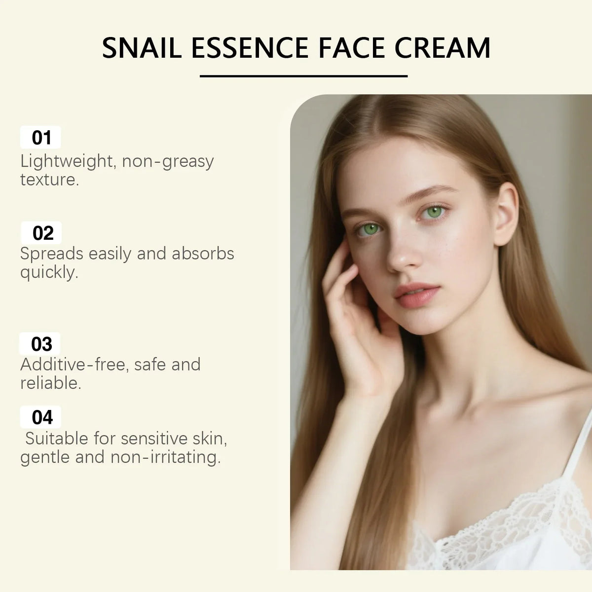 Hoygi Snail Mucin Face Cream – Anti-Aging & Brightening 60g
