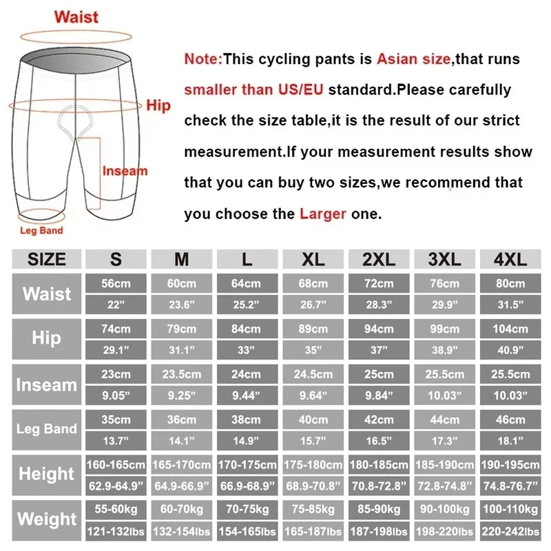 X-TIGER Cycling Bib Shorts – 5D Gel Pad & UPF50+ Men's