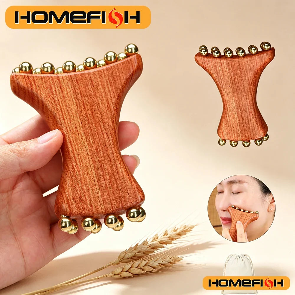 Brass Gold Bead Facial Dredge Tool Nasolabial Folds Apple Muscle