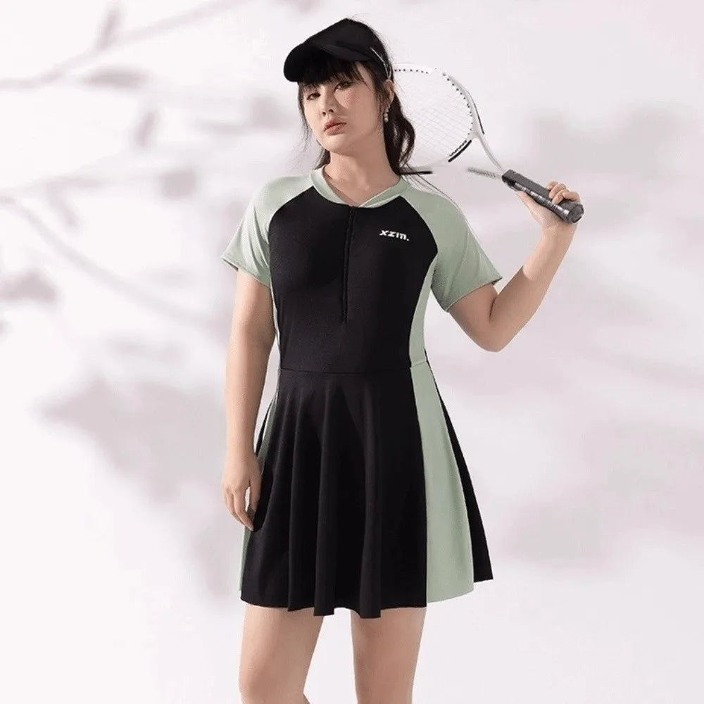 Women's Short Sleeve Swimsuit – Loose Milk Ice Silk Cover-Up