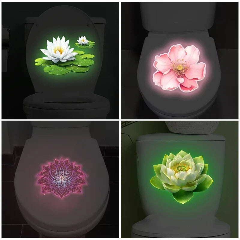 Glow In The Dark Toilet Sticker – Lotus Bathroom Decal