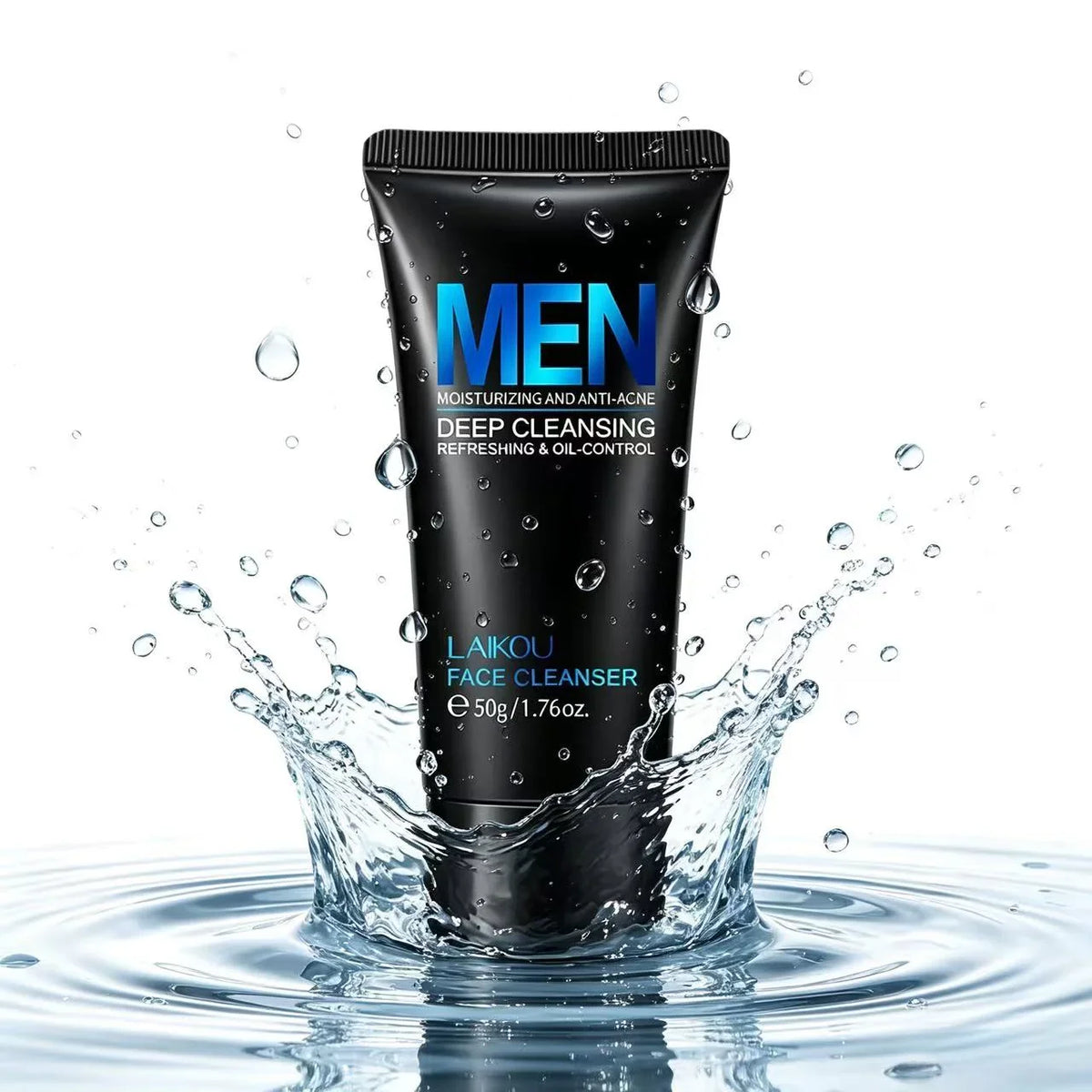 LAIKOU Men Face Cleanser – Oil Control, Anti-Acne & Pore Care