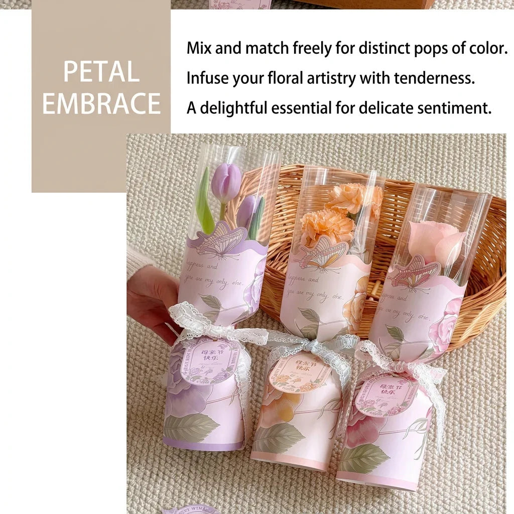 Rose Flower Bouquet Packaging Bags Wrapping Mother's Day Wedding