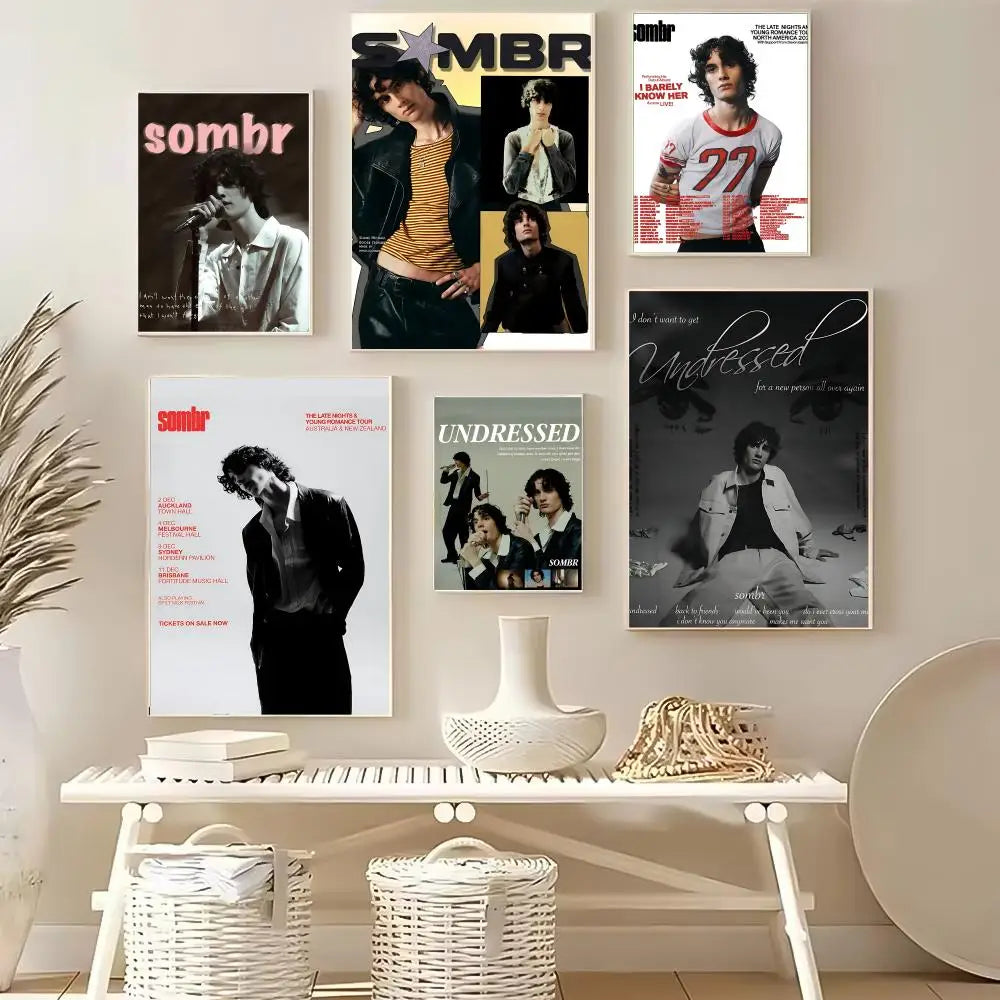 Sombr Singer HD Poster – Self-Adhesive Waterproof Wall Art