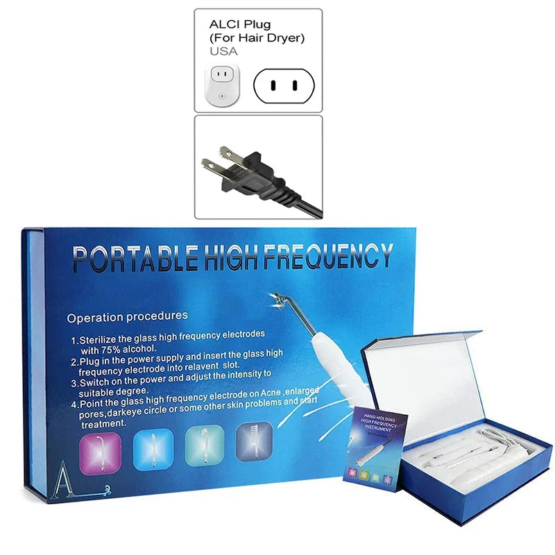 Portable High Frequency Skin Therapy Wand | Face Lift Device